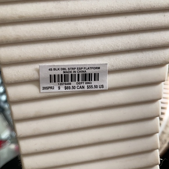 Torrid black espadrilles platform sandal size 9 w - Picture 4 of 4